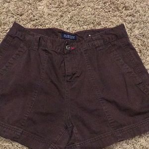 Shorts missing a button on back pocket